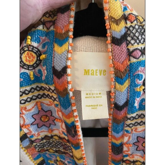 Anthropologie Maeve Coloma Embroidered Kimono Jacket - Picture 7 of 9